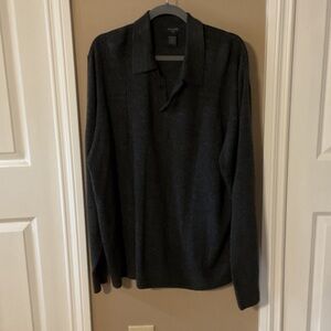 Dockers Charcoal Long Sleeve 3 button Sweater